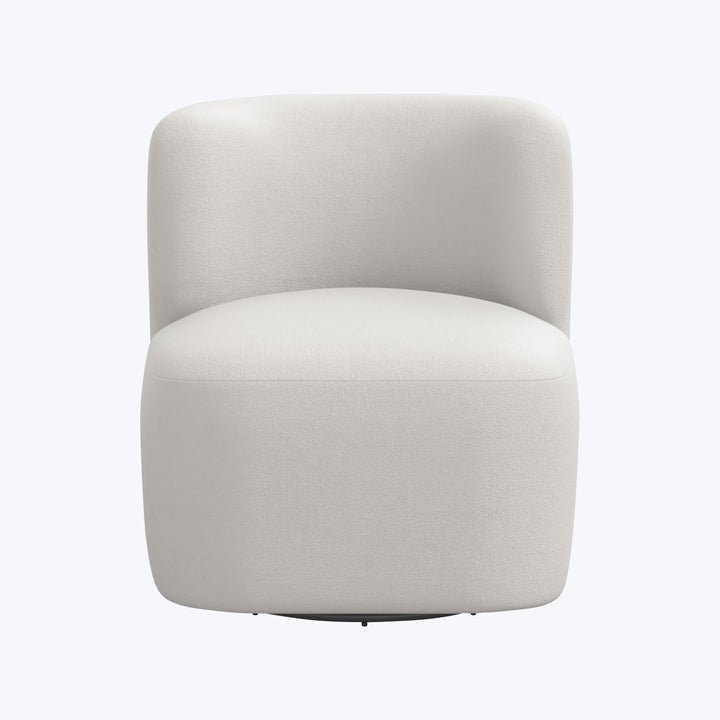 Nia Swivel Chair Velvet Light Grey