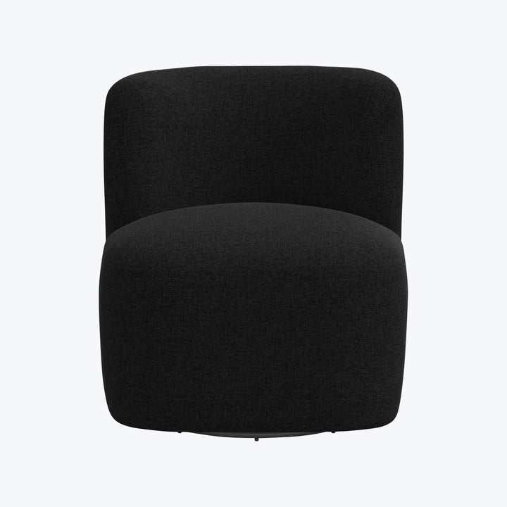 Nia Swivel Chair Zuma Linen Black