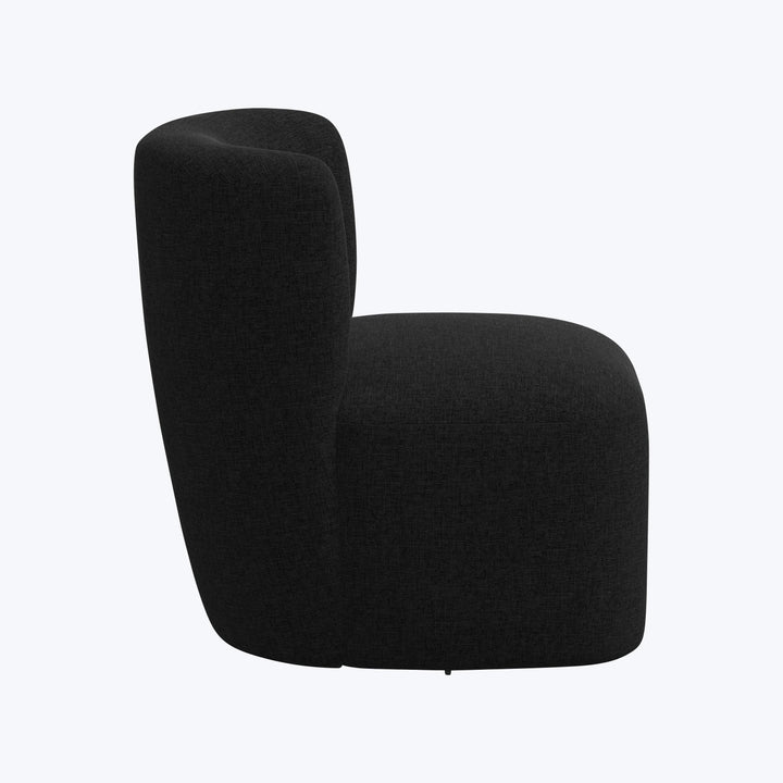 Nia Swivel Chair Zuma Linen Black