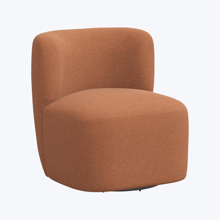 Nia Swivel Chair Zuma Linen Terracotta