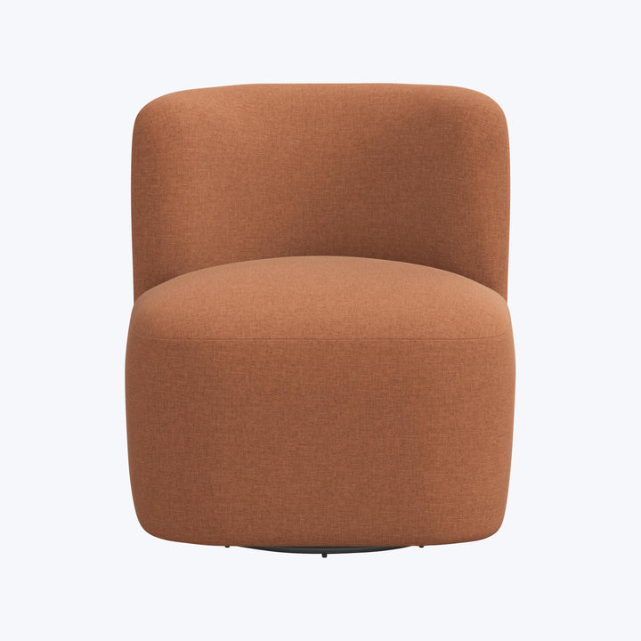 Nia Swivel Chair Zuma Linen Terracotta