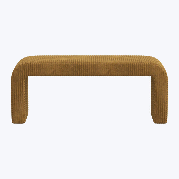 Nora Upholstered Bench Corded Amber