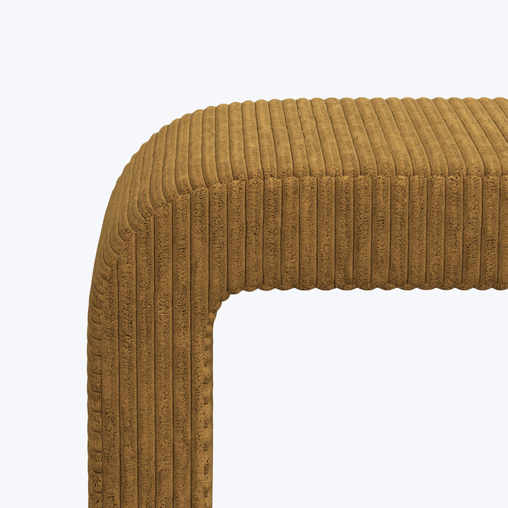 Nora Upholstered Bench Corded Amber