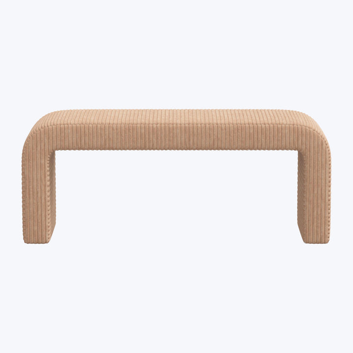 Nora Upholstered Bench Corded Blush