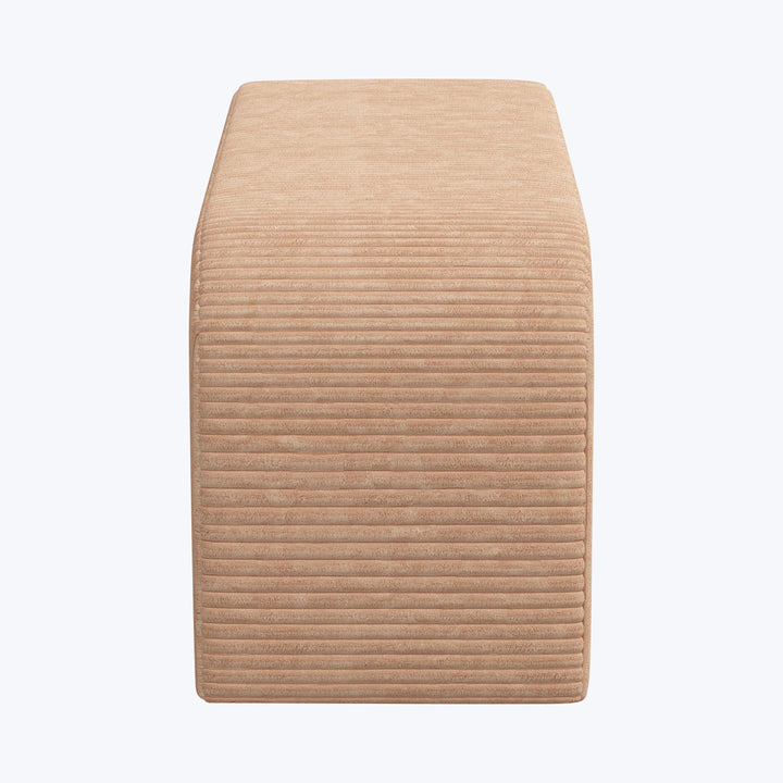 Nora Upholstered Bench Corded Blush