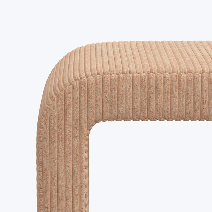 Nora Upholstered Bench Corded Blush