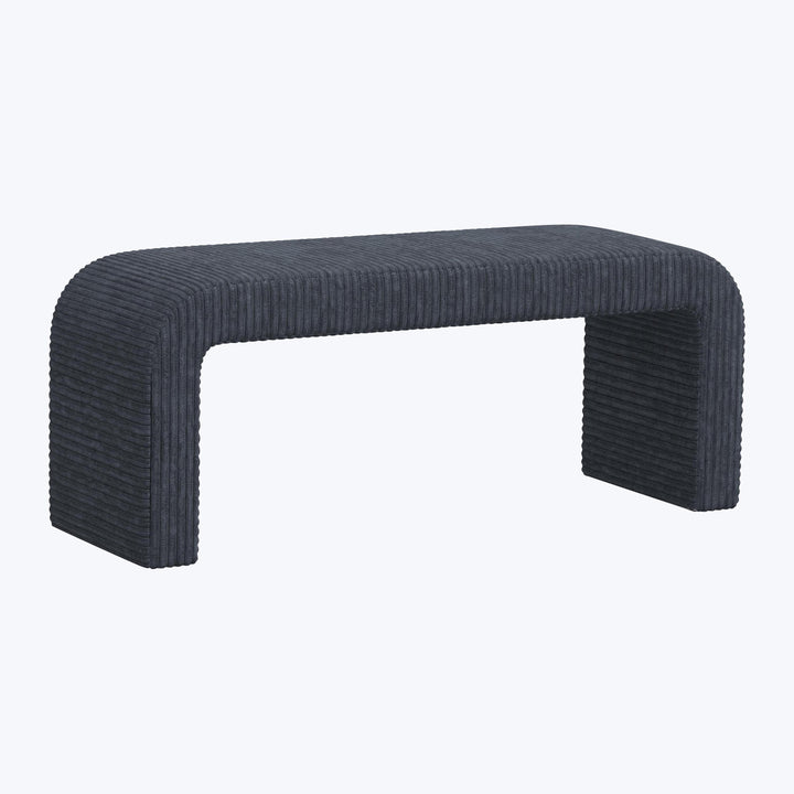 Nora Upholstered Bench Corded Navy