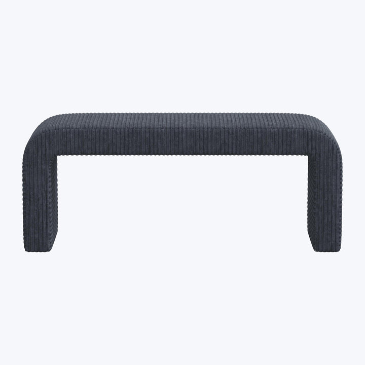 Nora Upholstered Bench Corded Navy