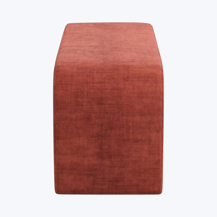 Nora Upholstered Bench Antique Velvet Paprika