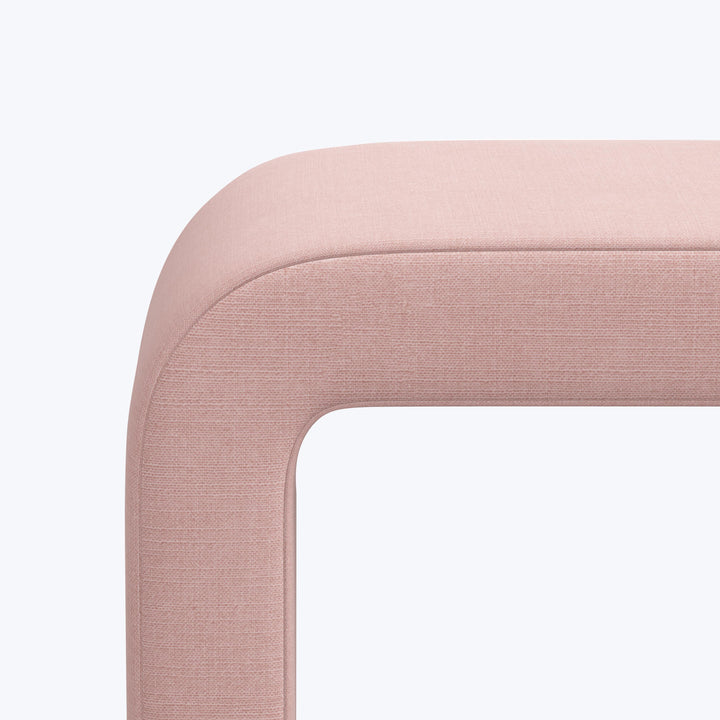 Nora Upholstered Bench Linen Blush