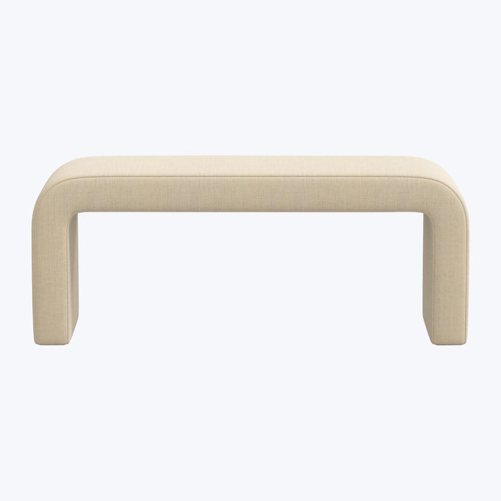 Nora Upholstered Bench Linen Natural