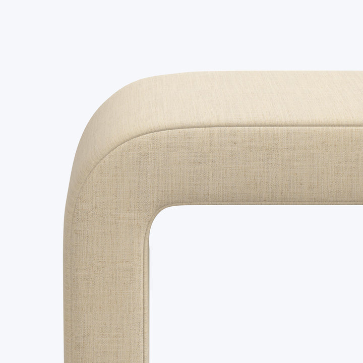 Nora Upholstered Bench Linen Natural