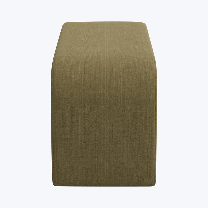 Nora Upholstered Bench Linen Olive