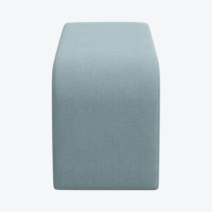Nora Upholstered Bench Linen Seaglass