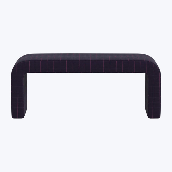 Nora Upholstered Bench Checker Night