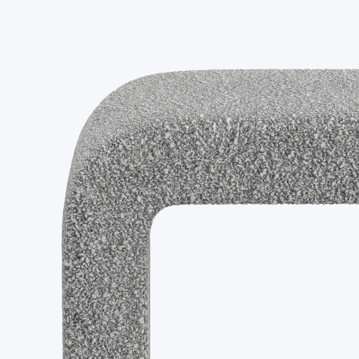 Nora Upholstered Bench Boucle Grey