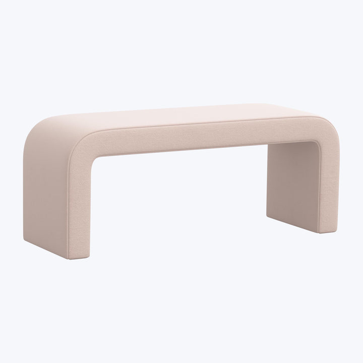 Nora Upholstered Bench Velvet Blush