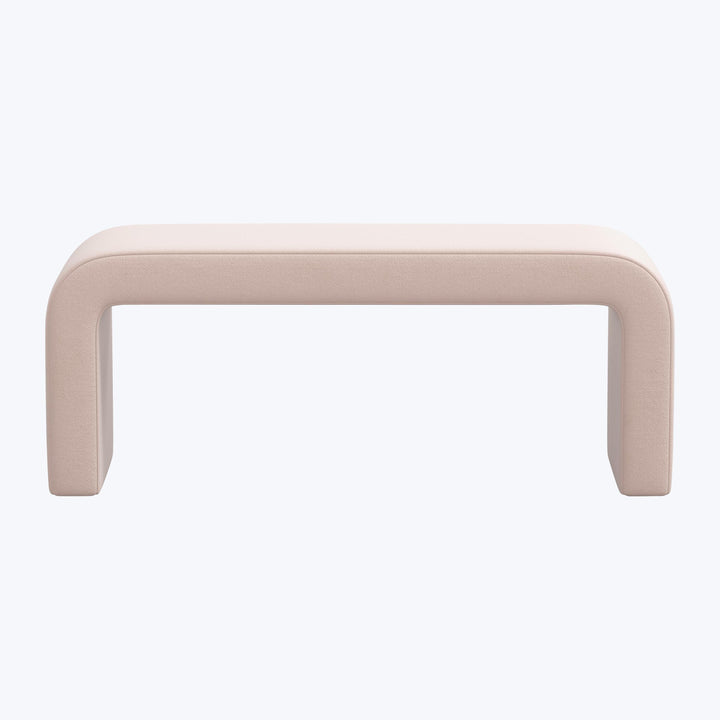 Nora Upholstered Bench Velvet Blush
