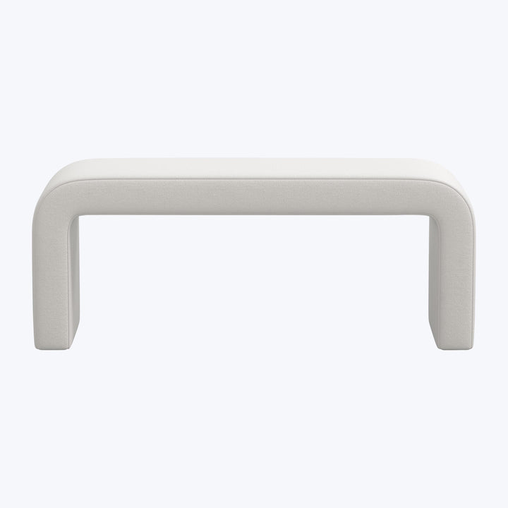 Nora Upholstered Bench Velvet Light Grey