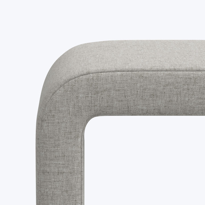 Nora Upholstered Bench Zuma Linen Feather