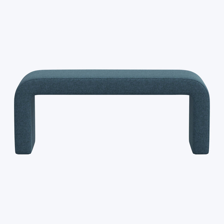 Nora Upholstered Bench Zuma Linen Navy