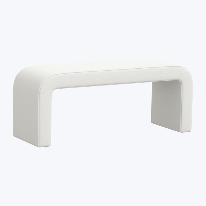 Nora Upholstered Bench Zuma Linen White