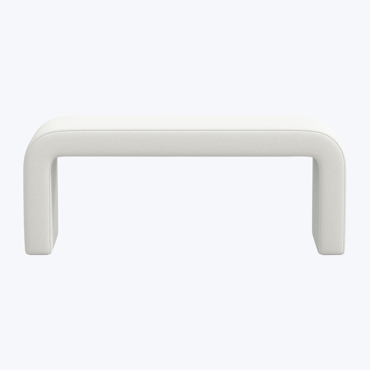 Nora Upholstered Bench Zuma Linen White
