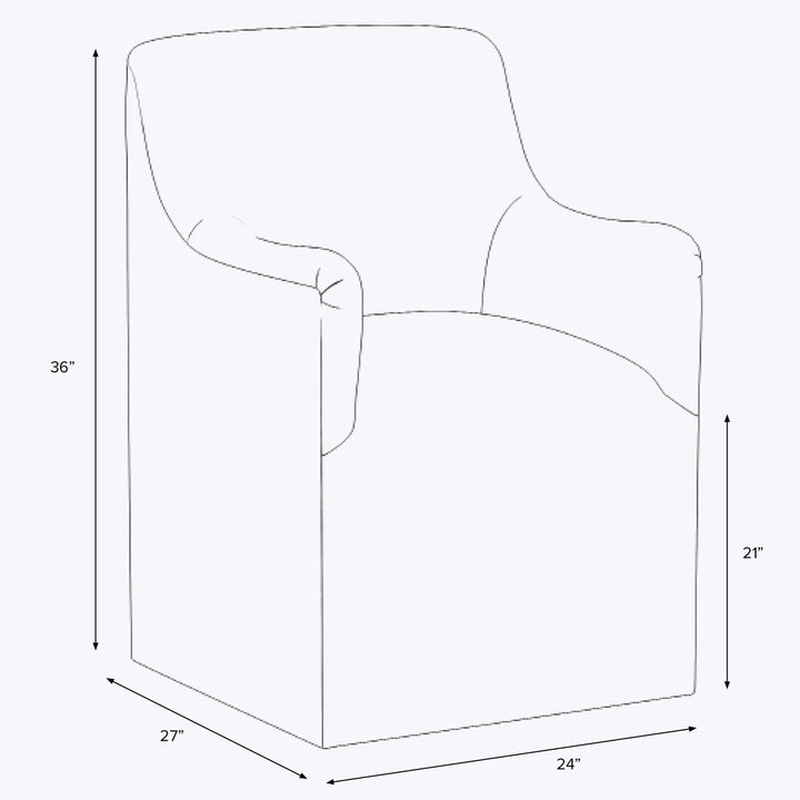 Priya Dining Chair Zuma Linen Black