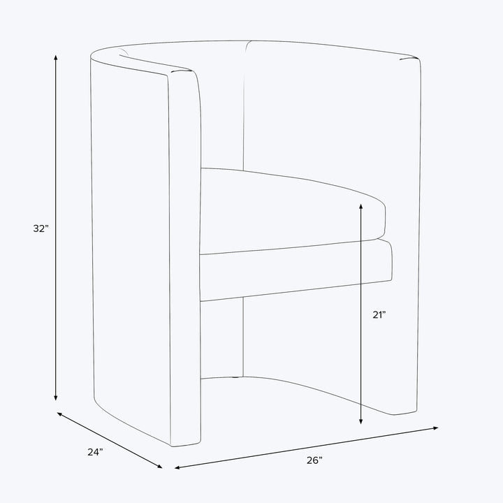 Sloane Dining Chair Zuma Linen White