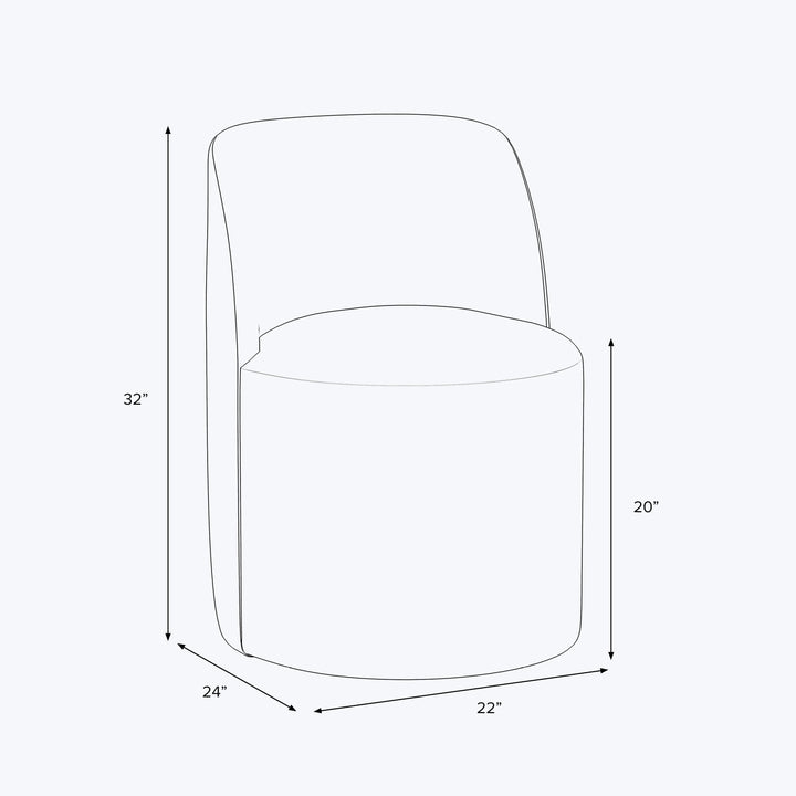 Jessa Swivel Dining Chair Woolen Pecan