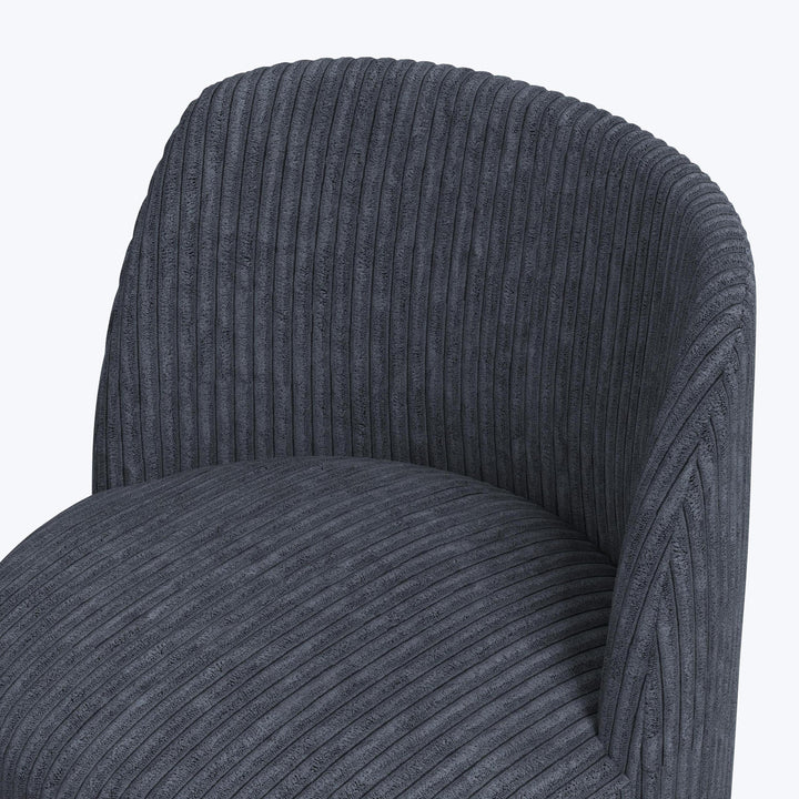 Jessa Swivel Dining Chair Corded Navy