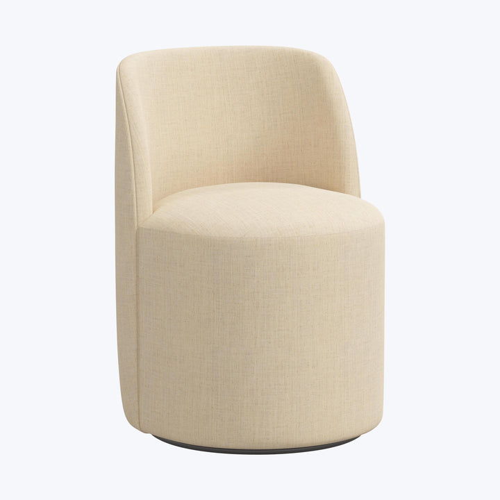 Jessa Swivel Dining Chair Linen Natural