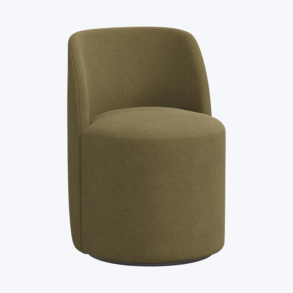 Jessa Swivel Dining Chair Linen Olive