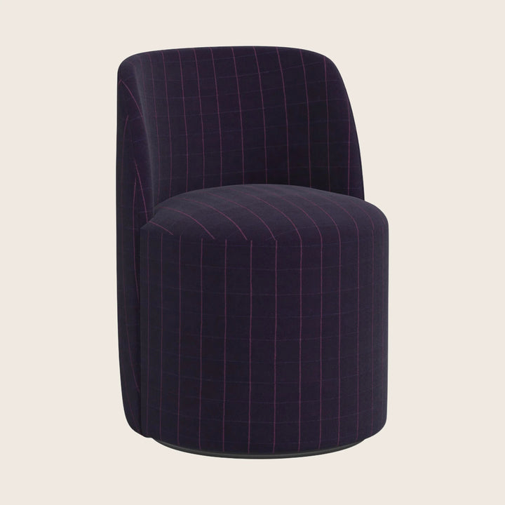 Jessa Swivel Dining Chair Checker Night