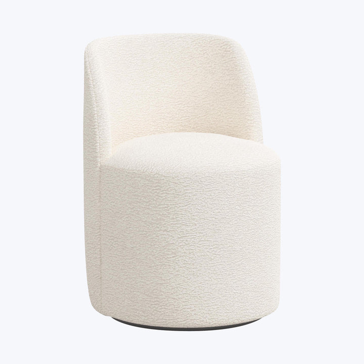 Jessa Swivel Dining Chair Sherpa Natural