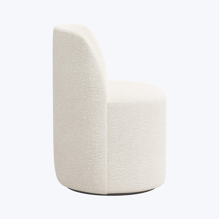 Jessa Swivel Dining Chair Sherpa Natural