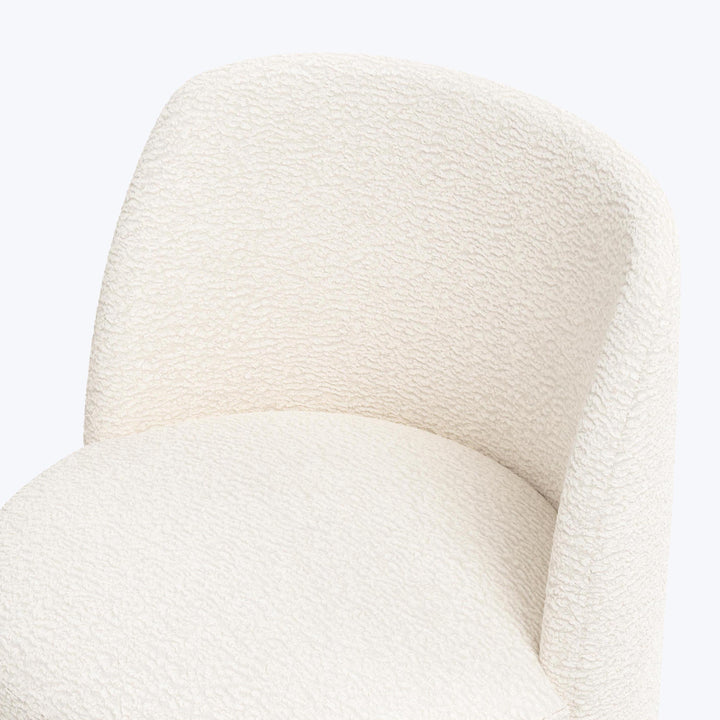 Jessa Swivel Dining Chair Sherpa Natural