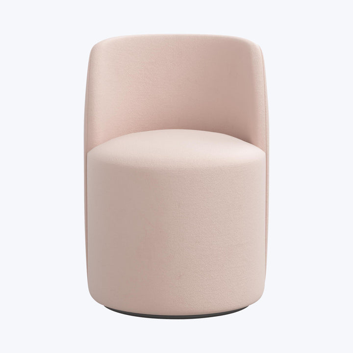 Jessa Swivel Dining Chair Velvet Blush