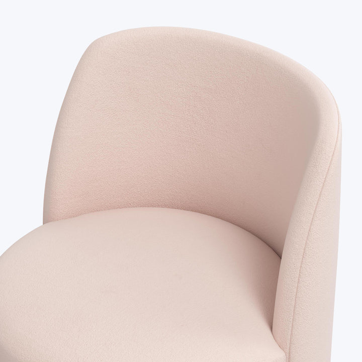 Jessa Swivel Dining Chair Velvet Blush