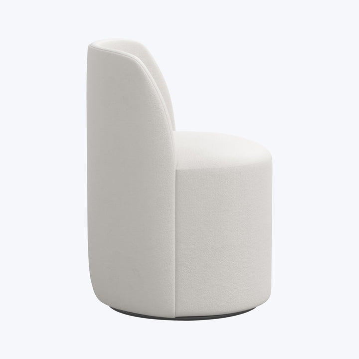 Jessa Swivel Dining Chair Velvet Light Grey