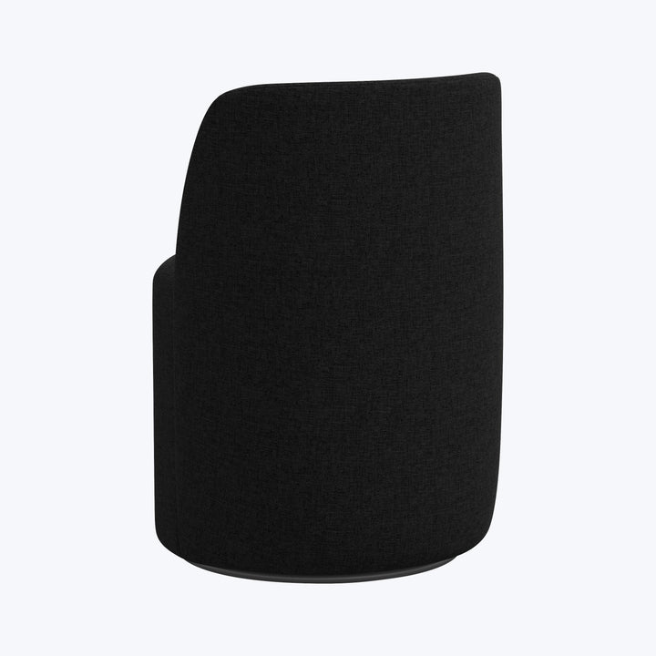 Jessa Swivel Dining Chair Zuma Linen Black