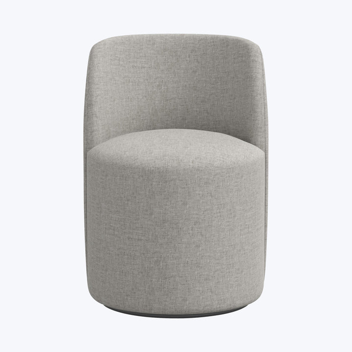 Jessa Swivel Dining Chair Zuma Linen Feather