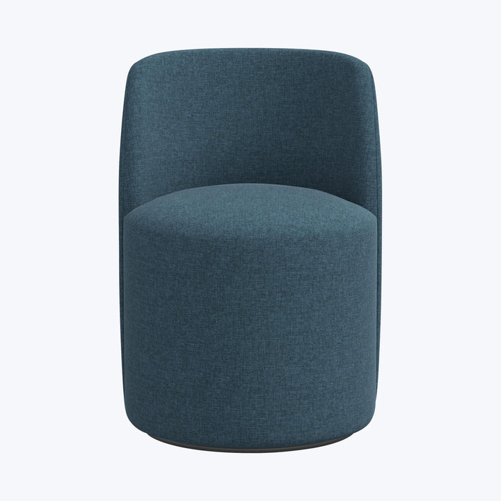 Jessa Swivel Dining Chair Zuma Linen Navy