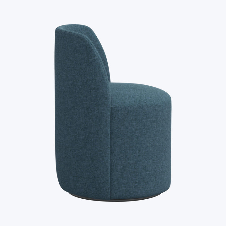 Jessa Swivel Dining Chair Zuma Linen Navy