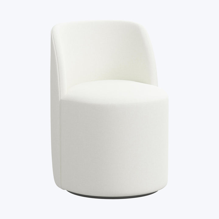 Jessa Swivel Dining Chair Zuma Linen White