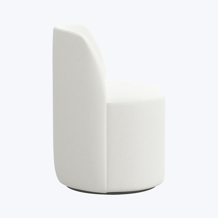 Jessa Swivel Dining Chair Zuma Linen White