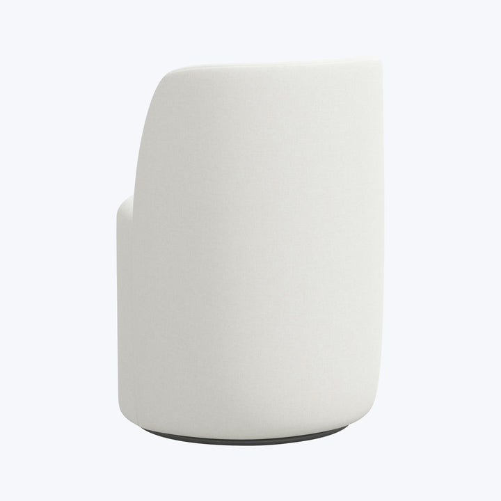 Jessa Swivel Dining Chair Zuma Linen White