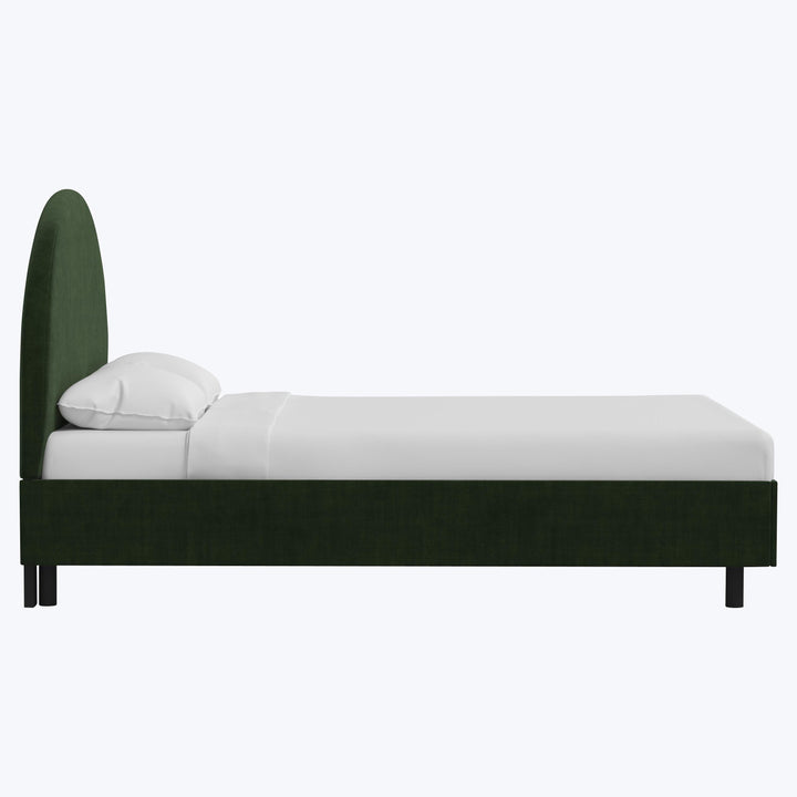 Solana Platform Bed Twin / Antique Velvet Forest