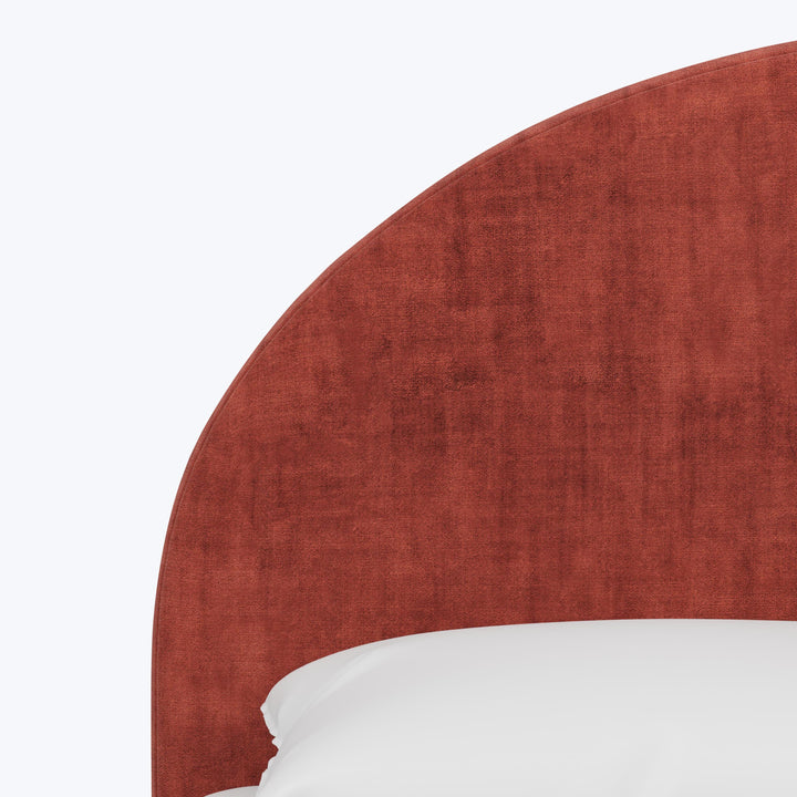 Solana Platform Bed Twin / Antique Velvet Paprika