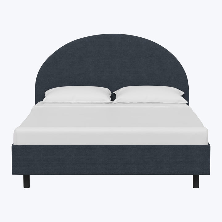Solana Platform Bed Twin / Linen Navy